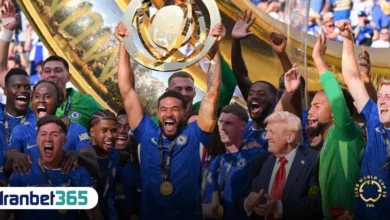 بازیکنان چلسی در جشن قهرمانی جام باشگاههای جهان 2025