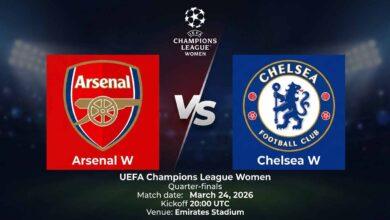 Ù¾ÙˆØ³ØªØ± Ø¨Ø§Ø²ÛŒ آرسنال زنان Ù…Ù‚Ø§Ø¨Ù„ چلسی زنان Ø¯Ø± لیگ قهرمانان زنان اروپا