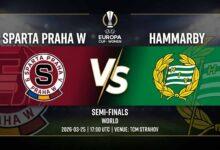 Ù¾ÙˆØ³ØªØ± Ø¨Ø§Ø²ÛŒ اسپارتا پراها زنان Ù…Ù‚Ø§Ø¨Ù„ هاماربی Ø¯Ø± لیگ اروپا زنان یوفا