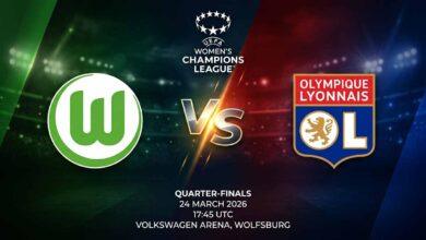 Ù¾ÙˆØ³ØªØ± Ø¨Ø§Ø²ÛŒ ولفسبورگ زنان Ù…Ù‚Ø§Ø¨Ù„ لیون زنان Ø¯Ø± لیگ قهرمانان زنان یوفا