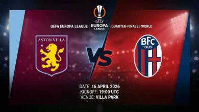 پوستر بازی آستون ویلا مقابل بولونیا در لیگ اروپا