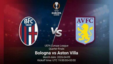 پوستر بازی بولونیا مقابل استون ویلا در لیگ اروپا