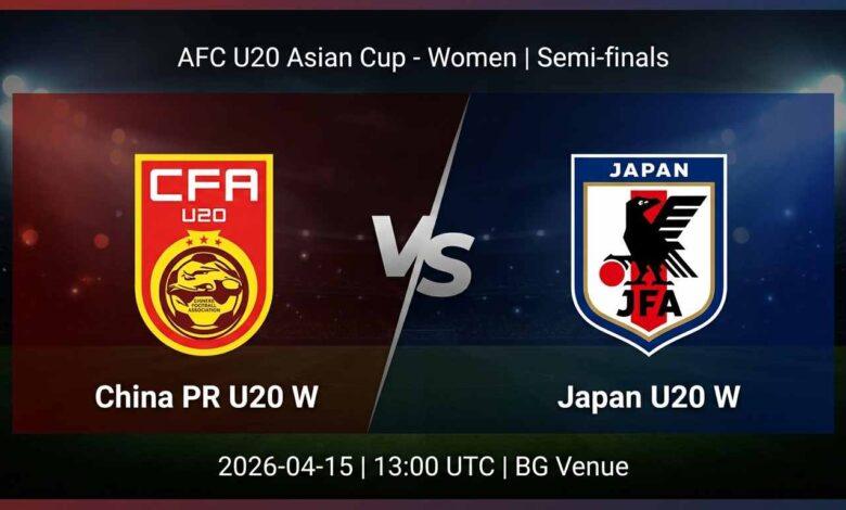 Ù¾ÙˆØ³ØªØ± Ø¨Ø§Ø²ÛŒ چین PR زیر۲۰ زنان Ù…Ù‚Ø§Ø¨Ù„ ژاپن زیر۲۰ زنان Ø¯Ø± جام ملت‌های زیر ۲۰ سال آسیا زنان