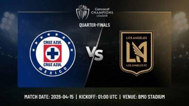 پوستر بازی کروز آزول مقابل لسآنجلس افسی در لیگ قهرمانان کونکاکاف