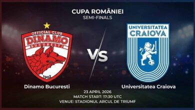 Ù¾ÙˆØ³ØªØ± Ø¨Ø§Ø²ÛŒ دینامو بخارست Ù…Ù‚Ø§Ø¨Ù„ یونیورسیتاتیا کرایووا Ø¯Ø± کوپا رومانی