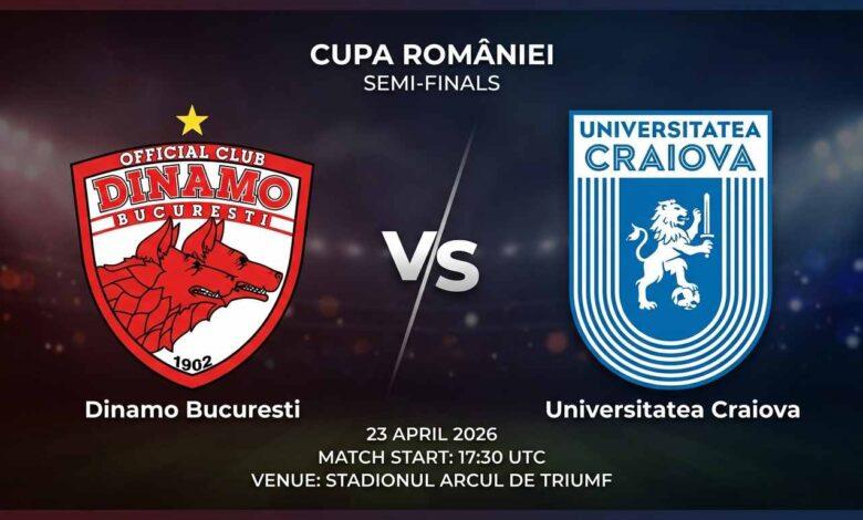 Ù¾ÙˆØ³ØªØ± Ø¨Ø§Ø²ÛŒ دینامو بخارست Ù…Ù‚Ø§Ø¨Ù„ یونیورسیتاتیا کرایووا Ø¯Ø± کوپا رومانی