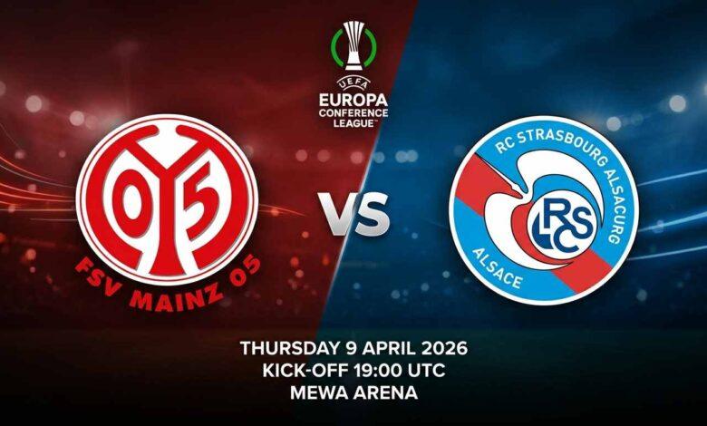 پوستر بازی افاسوی ماینتس ۰۵ مقابل استراسبورگ در لیگ کنفرانس اروپا