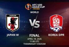 Ù¾ÙˆØ³ØªØ± Ø¨Ø§Ø²ÛŒ ژاپن U20 زنان Ù…Ù‚Ø§Ø¨Ù„ کره شمالی U20 Ø¯Ø± جام ملت‌های آسیا زیر ۲۰ سال زنان