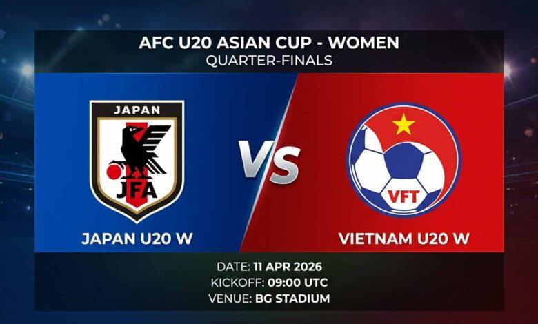 Ù¾ÙˆØ³ØªØ± Ø¨Ø§Ø²ÛŒ ژاپن زیر ۲۰ سال زنان Ù…Ù‚Ø§Ø¨Ù„ ویتنام زیر ۲۰ سال زنان Ø¯Ø± جام ملت‌های آسیا زیر ۲۰ سال زنان