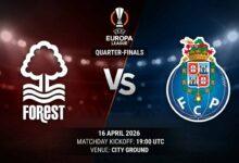 Ù¾ÙˆØ³ØªØ± Ø¨Ø§Ø²ÛŒ ناتینگهام فارست Ù…Ù‚Ø§Ø¨Ù„ پورتو Ø¯Ø± لیگ اروپا