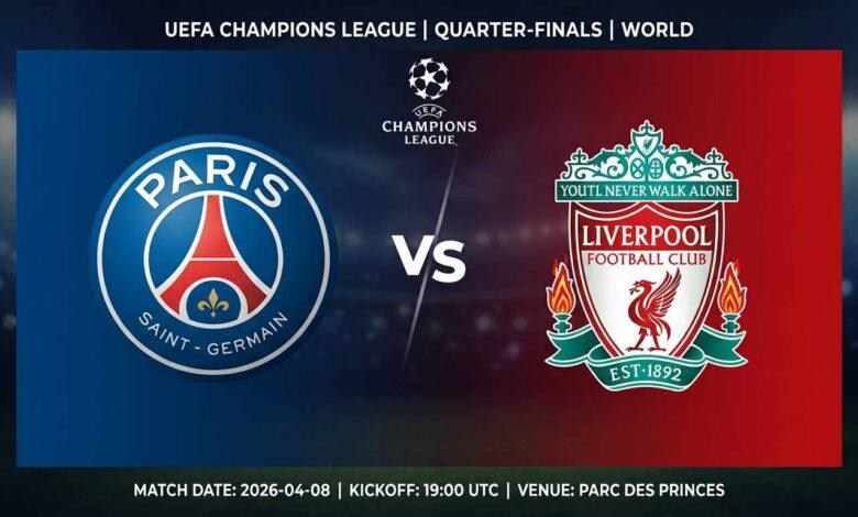 Ù¾ÙˆØ³ØªØ± Ø¨Ø§Ø²ÛŒ پاری سن ژرمن Ù…Ù‚Ø§Ø¨Ù„ لیورپول Ø¯Ø± لیگ قهرمانان اروپا