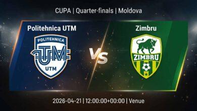 Ù¾ÙˆØ³ØªØ± Ø¨Ø§Ø²ÛŒ پولیتکنیکا یو‌تی‌ام Ù…Ù‚Ø§Ø¨Ù„ زیمبرو Ø¯Ø± کوپا مولداوی