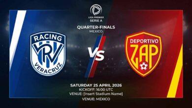 Ù¾ÙˆØ³ØªØ± Ø¨Ø§Ø²ÛŒ راسینگ وراکروز Ù…Ù‚Ø§Ø¨Ù„ دپورتیو زاپ Ø¯Ø± لیگ پریمیر سری آ