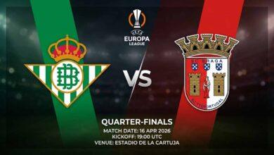 Ù¾ÙˆØ³ØªØ± Ø¨Ø§Ø²ÛŒ رئال بتیس Ù…Ù‚Ø§Ø¨Ù„ براگا Ø¯Ø± لیگ اروپا