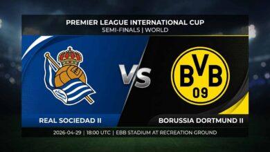 Ù¾ÙˆØ³ØªØ± Ø¨Ø§Ø²ÛŒ رئال سوسیداد بی Ù…Ù‚Ø§Ø¨Ù„ بوروسیا دورتموند بی Ø¯Ø± جام بین‌المللی لیگ برتر