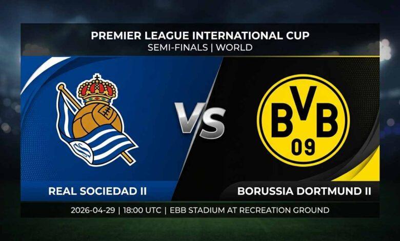 Ù¾ÙˆØ³ØªØ± Ø¨Ø§Ø²ÛŒ رئال سوسیداد بی Ù…Ù‚Ø§Ø¨Ù„ بوروسیا دورتموند بی Ø¯Ø± جام بین‌المللی لیگ برتر