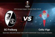 Ù¾ÙˆØ³ØªØ± Ø¨Ø§Ø²ÛŒ اس‌سی فرایبورگ Ù…Ù‚Ø§Ø¨Ù„ سلتا ویگو Ø¯Ø± لیگ اروپا