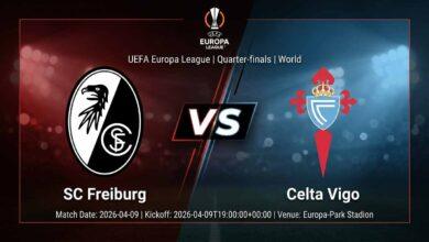 پوستر بازی اسسی فرایبورگ مقابل سلتا ویگو در لیگ اروپا
