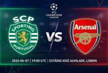 Ù¾ÙˆØ³ØªØ± Ø¨Ø§Ø²ÛŒ اسپورتینگ سی‌پی Ù…Ù‚Ø§Ø¨Ù„ آرسنال Ø¯Ø± لیگ قهرمانان اروپا