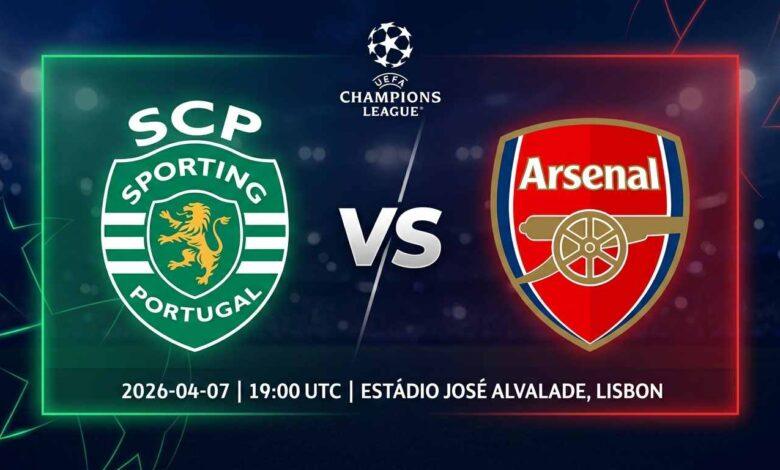 Ù¾ÙˆØ³ØªØ± Ø¨Ø§Ø²ÛŒ اسپورتینگ سی‌پی Ù…Ù‚Ø§Ø¨Ù„ آرسنال Ø¯Ø± لیگ قهرمانان اروپا