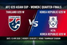 Ù¾ÙˆØ³ØªØ± Ø¨Ø§Ø²ÛŒ تایلند زیر ۲۰ سال زنان Ù…Ù‚Ø§Ø¨Ù„ کره جنوبی زیر ۲۰ سال زنان Ø¯Ø± جام ملت‌های آسیا زیر ۲۰ سال زنان