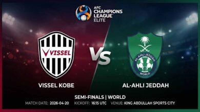 Ù¾ÙˆØ³ØªØ± Ø¨Ø§Ø²ÛŒ ویسل کوبه Ù…Ù‚Ø§Ø¨Ù„ الاهلی جده Ø¯Ø± لیگ قهرمانان آسیا الیت