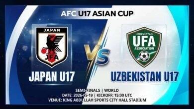 Ù¾ÙˆØ³ØªØ± Ø¨Ø§Ø²ÛŒ ژاپن U17 Ù…Ù‚Ø§Ø¨Ù„ ازبکستان U17 Ø¯Ø± جام ملت‌های آسیا زیر 17 سال